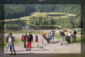 Randonnée itinérante en joëlette au lac de Lispach Randonnée itinérante en joëlette au lac de Lispach