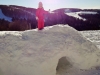 S'amuser à construire sa tanière ! (Crédit photo : Refuge du Sotré / Jean-Marie Haton / Yannick Holtzer)