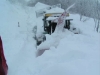 Déneigement du chemin d'accès du Refuge du Sotré.