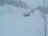 Déneigement du chemin d'accès du Refuge du Sotré.