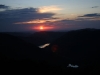 Coucher de soleil sur la vallée des lacs et le lac de longemer depuis le Refuge du Sotré.