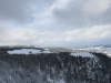 Lever du jour sur la chaume des Trois-Fours en hiver.