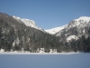 Lac de Schiessrothried et cirque glaciaire du Wormspel en hiver.
