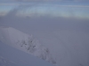 Martinswand sous la neige et brouillard au Hohneck.
