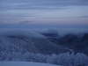 Mer de nuage en hiver sur la vallée des lacs et Xonrupt-Longemer.