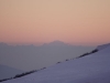 Vue sur le Mont-Blanc à la fin du jour depuis le Rainkopf.