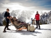 Balade et randonnée en fauteuil ski avec les accompagnateurs en montagne du Refuge du Sotré !