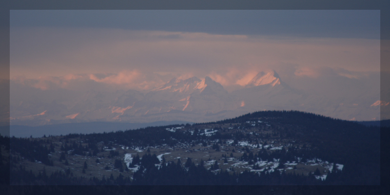 Vue sur les Alpes Bernoises depuis le Hohneck.