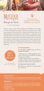 Le programme du week-end au Refuge du Sotré !